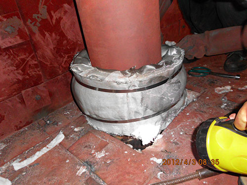 炉顶穿墙超温改造